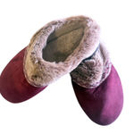 Isotoner  Slippers Women Size 9.5-10 Memory Foam Faux Fur Purple Gray Fur Comfy Photo 1