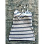 Lululemon Power Y Blue White Stripe Athletic Tank Top Size 6 Photo 4