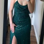 Emerald Green Prom Dress Size M Photo 0