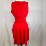 Red wrap top cotton dress with pockets size medium Photo 4