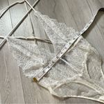 Victoria's Secret  Bodysuit lace sheer plunge womens Cream (xsmall) feminine sexy Photo 2