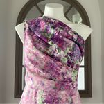Badgley Mischka One-Shoulder Purple Orchid Gown, Size 4 Retail $990 Photo 8