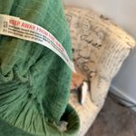 Free People Twyla Piece Set Green Ruffle Trim Strapless Top Shorts Medium Photo 5