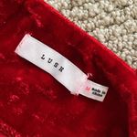 Lush Clothing Lush Crushed Velvet Bright Red Christmas Holiday Dress Bodycon Medium Mini EUC Photo 8