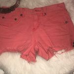 Free People  neon‎ pink cut off denim jean shorts Photo 2