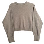 Hippie Rose NWT  Gray Cable-Knit Cropped Sweater w Cute Brown Bear Graphic- Large Photo 3