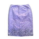 Ann Taylor Y2K DEADSTOCK ANN TAYLORY 100% SILK LILAC PURPLE SEQUIN SKIRT SIZE 2 PETITE NWT Photo 2
