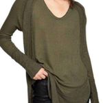 Free People  We the Free Catalina Thermal Knit Top in Dark Military Green Size S Photo 2