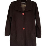 B5 Vintage Venesha Black Angora Peacoat Medium Black Photo 0