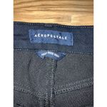 Aeropostale  Women Juniors size 00 cuffed denim shorts High Rise White & Black‎ Photo 5