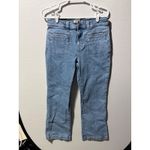 Madewell Mid Rise Kick Out Crop Jeans Light Wash Denim Size 29 Photo 2