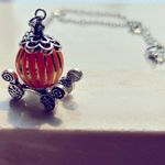 Cinderellas Pumpkin Carriage Necklace Orange Photo 4