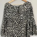 Julian Taylor New York Women's Sz 10 Long Sleeve Velvet Leopard Print Mini Dress Photo 10