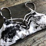 Hollister Black White Tie Dye Strappy Bikini Top Sz XS Photo 1