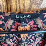 Relativity Maxi Dress Boho Flowers Black Orange Size Large Country Chic Fashion Photo 4