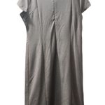 Ny Collection Sheath Dress V-Neck Career Casual Gray Dress Size L Photo 1
