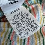 Mother Strong and Silent Type Pocket Tank Top Shirt Green Multi Stripe Sz Large Photo 10