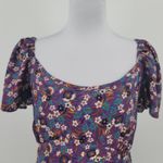 NWT Band of the Free Coraline Purple Floral Crossover Mini Dress Summer Size L Size L Photo 2