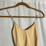 NWT Capezio Foundations Camisole Bodysuit w/ Clear Adjustable Straps Size Small Tan Photo 5