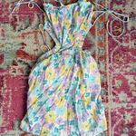 Sabo Skirt SABO Essia Cutout Mini Dress Blue Multi Floral Photo 3