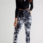 MOTHER The Super Swooner Tie Dye Ankle Skinny Jeans, NEW, Size 32 Black Photo 1
