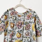 [Vintage] Shenanigans Sz Large L Floral Fruit Print Round Neck Short Sleeve Top Yellow Photo 2