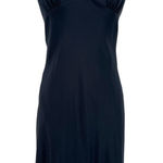 J.Crew Women's Y2K Silk Babydoll Halter Neck Midi Slip Dress Blue Size 4 Fairy Photo 0