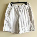 L.L.Bean WHITE SHORTS FLAT FRONT WOMENS PLUS SIZE 14 ATHLETIC POCKETS Photo 0