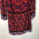 MINKPINK  Red Multicolor Sun Dancer Cold Shoulder Long Sleeve Mini Dress XS Photo 14