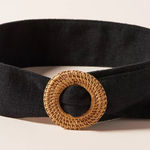 Anthropologie  Ines Raffia Belt Black Photo 0