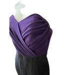 ASOS NWT  Strapless Sweetheart Neckline Purple Black gathered Jumpsuit Size 6 Photo 3