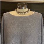 Anthropologie  Heather Gray Silver Knit Sweater Top Photo 7