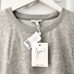 Joie  Devra White Eyelet Lace Layered Back Heathered Gray Sweatshirt Large NWT Photo 3