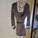 secret treasures  Gray Robe with Patterned Trim Photo 2