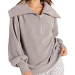 Varley Vine Half Zip Ottoman Sweater Half Zip Oversized Balloon Sleeve S NWT Photo 0