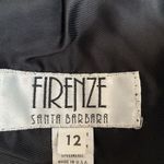 Firenze Santa Barbara Vintage Black Leather Midi High Waisted Skirt Size 12 Photo 6