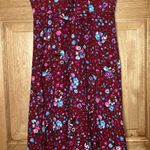 Lulu's women’s boho strapless Burgundy Floral Dress size S Red Photo 0