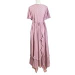 Free People Ethereal Bohemian Bring The Romance Midi Maxi Dress Blush Pink Large Photo 5