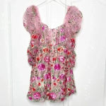 For Love & Lemons NWT Tayla Ruffle Corset Embroidered Puff Sleeve Dress Size XS Photo 6