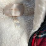 Skies Are Blue  Plaid Fleece-Lined Puffer Vest Red Navy – Size Small – EUC Photo 5