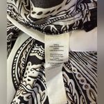 White House | Black Market  Paisley Black White Pleated Maxi‎ Skirt SIZE 8 Photo 7