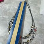 Lia Sophia  multi strand flat faux pearl hematite necklace. Photo 4