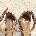 Gianni Bini Block Party Leather Snakeskin Block Heels Size 7 Photo 2