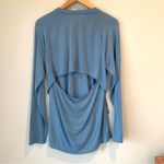 Under Armour UA Women’s Blue Modal Loose Fit Open Back Athletic Top Athleisure M Photo 4