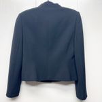 Calvin Klein Button Front Women's Long Sleeve Black Blazer Size 6 Semi Cropped Photo 4