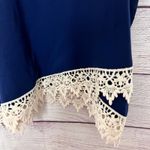 Rue 21 Blue Lace Dressy Style Sleeveless High Neck Blou… Photo 4