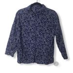 Blue abstract button down shirt Size M Photo 0