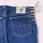 Mudd Vintage Y2K 2000’s Dark Blue Denim Lace Up Hips High Rise Flare Leg Jeans Photo 10