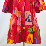 Farm Rio NWOT  Mixed Fruits Ocean Bright Vibrant Dress Ruffle Sleeve Size S Photo 5