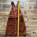 Indigo Rein  Overall Dress Womens Size 3 / 25 Brown Corduroy Deep V Pockets Photo 3